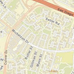 Irvine California Street Map