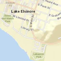 Lake Elsinore California Street Map
