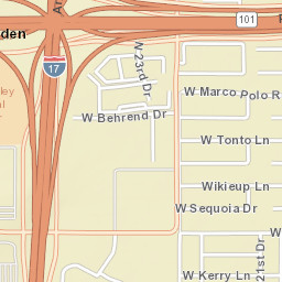 Black Canyon Freeway, Phoenix, AZ 85027 Street Map