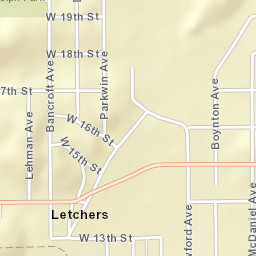 Letchers Alabama Street Map