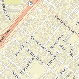 Santa Ana Heights California Street Map