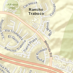 Rancho Trabuco California Street Map