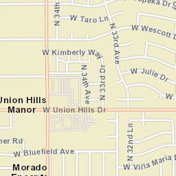 Union Hills Manor Arizona Street Map