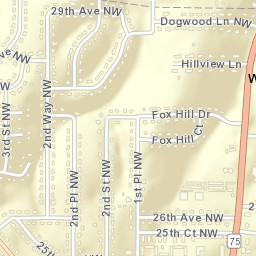 Woodaire Estates Alabama Street Map