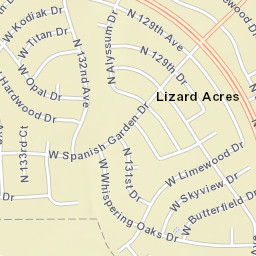 Lizard Acres Arizona Street Map