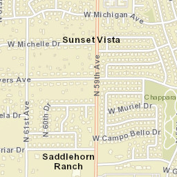 Sunset Vista Arizona Street Map