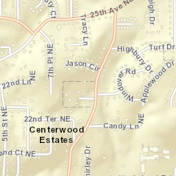 Centerwood Estates Alabama Street Map
