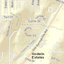 Godwin Estates Alabama Street Map
