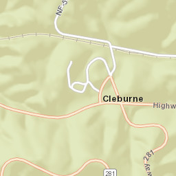 Cleburne Alabama Street Map