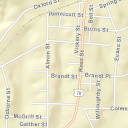 Heflin Alabama Street Map