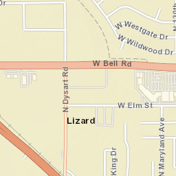Lizard Arizona Street Map