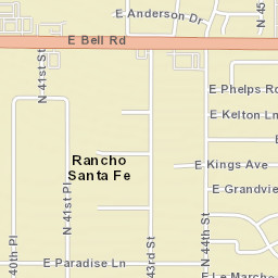 Rancho Santa Fe Arizona Street Map