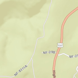 U.S. 191, Apache National Forest, Clifton, AZ Street Map