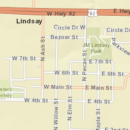 1001 Pecan Street, Lindsay, TX 76250 Street Map