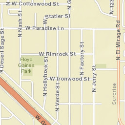 Surprise Arizona Street Map