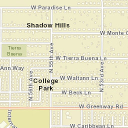 College Park Arizona Street Map