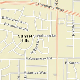 Sunset Hills Arizona Street Map