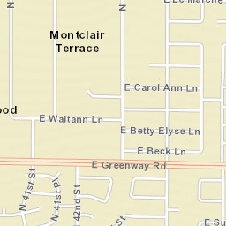 Montclair Terrace Arizona Street Map