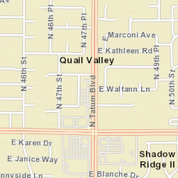 Quail Valley Arizona Street Map
