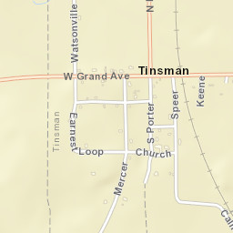 Tinsman Arkansas Street Map