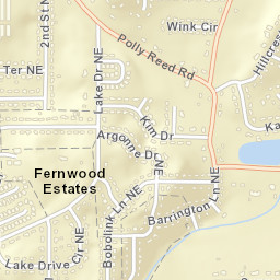 Fernwood Estates Alabama Street Map