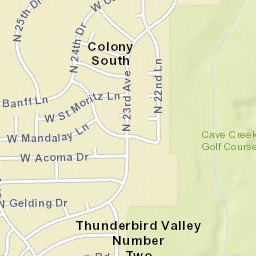 Colony South Arizona Street Map