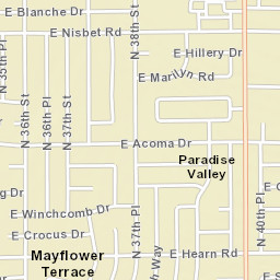 Mayflower Terrace Arizona Street Map