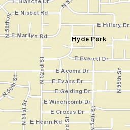 Hyde Park Arizona Street Map