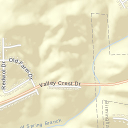 Valley Crest Estates Alabama Street Map