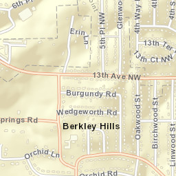 Berkley Hills Alabama Street Map