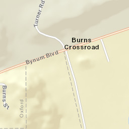 Burns Crossroad Alabama Street Map