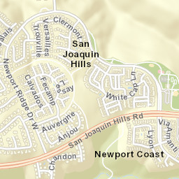 San Joaquin Hills California Street Map