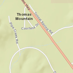 Thomas Mountain California Street Map