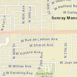 Sunray Manor Arizona Street Map