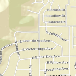 Shadow Mountain Arizona Street Map