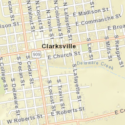 400-498 North Cedar Street, Clarksville, TX Street Map