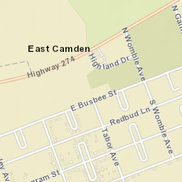 East Camden Arkansas Street Map