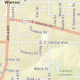Warren Arkansas Street Map