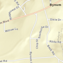 Bynum Alabama Street Map