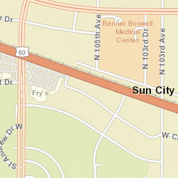 10755 West Coggins Drive, Sun City, AZ Street Map