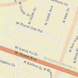 12400-12420 North 99th Avenue, Sun City Street Map
