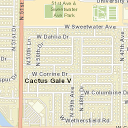 Cactus Gale V Arizona Street Map