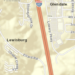 Glendale Alabama Street Map