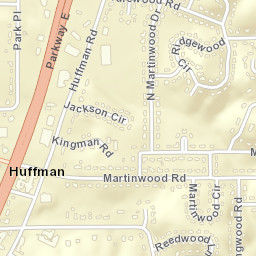 Huffman Alabama Street Map