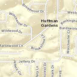Huffman Gardens Alabama Street Map