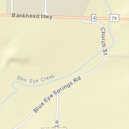 Blue Eye Alabama Street Map