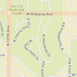 11608 North 107th Avenue, Sun City, AZ Street Map