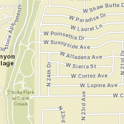 Canyon Village Arizona Street Map