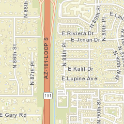 11405-11487 Pima Freeway, Scottsdale, AZ Street Map