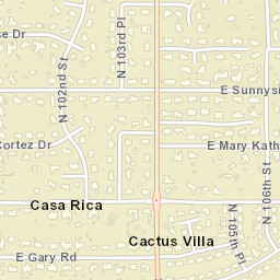 Casa Rica Arizona Street Map